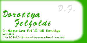 dorottya felfoldi business card